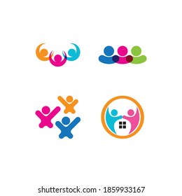 Adoption and community care Logo template vector