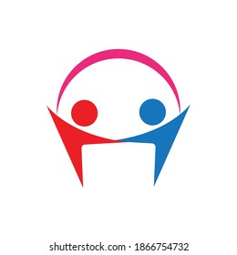 Adoption and community care Logo template vector