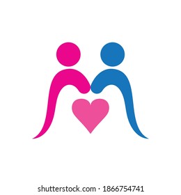 Adoption and community care Logo template vector