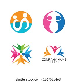 Adoption and community care Logo template vector