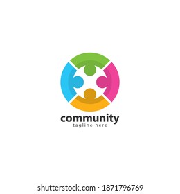 Adoption and community care Logo template vector icon