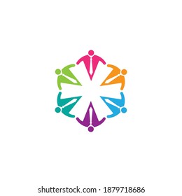 
Adoption and community care Logo template vector icon