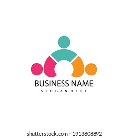 Adoption and community care Logo template vector