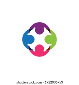 Adoption and community care Logo template vector