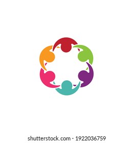 Adoption and community care Logo template vector