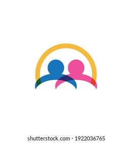 Adoption and community care Logo template vector