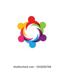 Adoption and community care Logo template vector