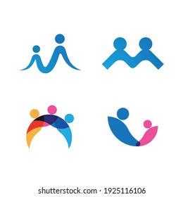 Adoption and community care Logo template vector