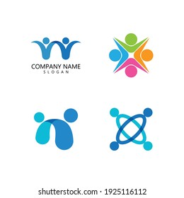 Adoption and community care Logo template vector