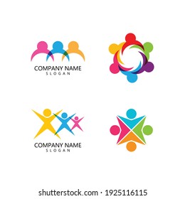 Adoption and community care Logo template vector