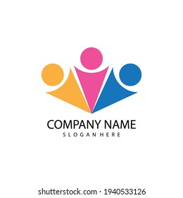 Adoption and community care Logo template vector