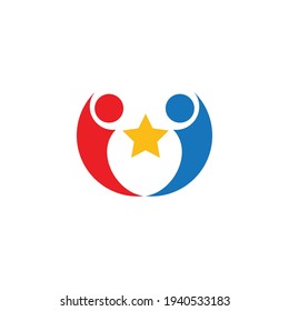 Adoption and community care Logo template vector