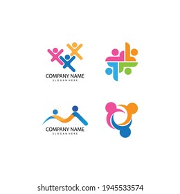 Adoption and community care Logo template vector