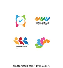 Adoption and community care Logo template vector