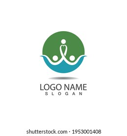 Adoption and community care Logo template vector icons