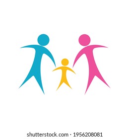 Adoption and community care Logo template vector