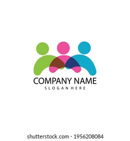 Adoption and community care Logo template vector