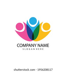 Adoption and community care Logo template vector