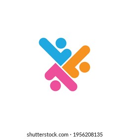 Adoption and community care Logo template vector