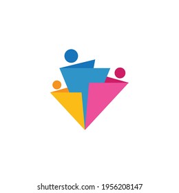 Adoption and community care Logo template vector