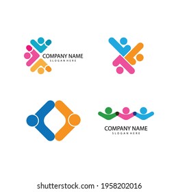 Adoption and community care Logo template vector