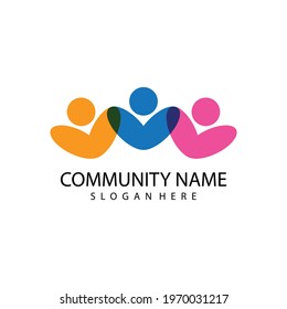 Adoption and community care Logo template vector