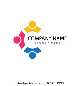 Adoption and community care Logo template vector