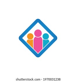 Adoption and community care Logo template vector
