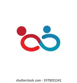 Adoption and community care Logo template vector