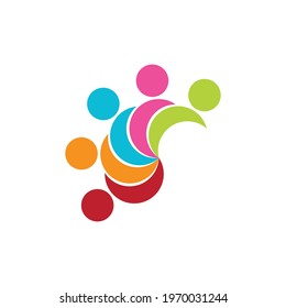 Adoption and community care Logo template vector