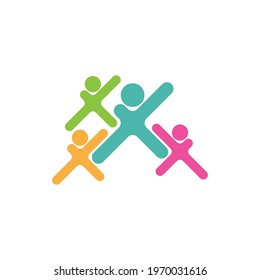 Adoption and community care Logo template vector