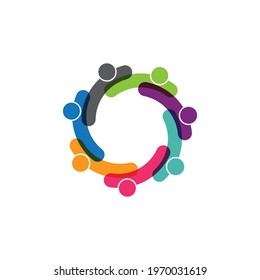 Adoption and community care Logo template vector