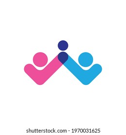 Adoption and community care Logo template vector