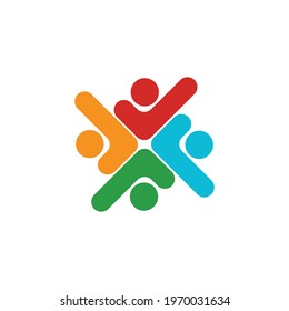 Adoption and community care Logo template vector