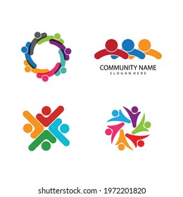 Adoption and community care Logo template vector