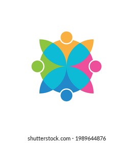 Adoption and community care Logo template vector