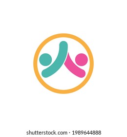 Adoption and community care Logo template vector