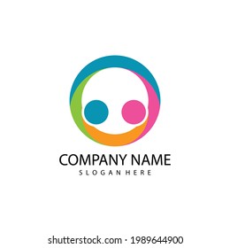 Adoption and community care Logo template vector