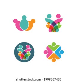 Adoption and community care Logo template vector