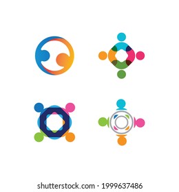 Adoption and community care Logo template vector