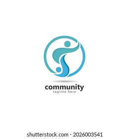 Adopción y cuidado comunitario Icono vectorial de plantilla de logotipo