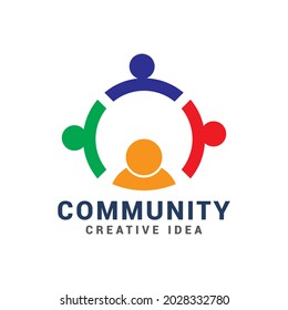 Adoption and community care Logo template vector.