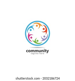 Adoption and community care Logo template vector icon