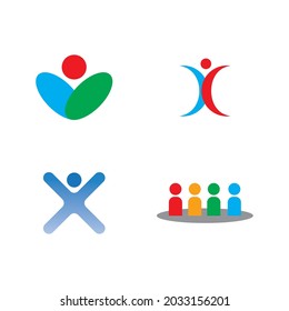 Adoption and community care Logo template vector