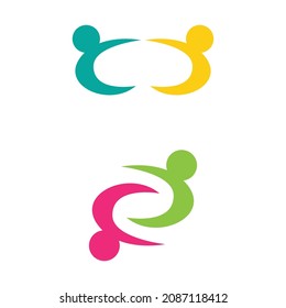 Adoption and community care Logo template vector icon