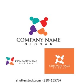 Adoption and community care Logo template vector