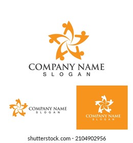 Adoption and community care Logo template vector