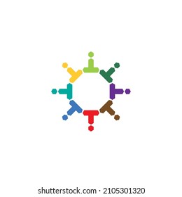 Adopción y cuidado de la comunidad Vector de la plantilla de logotipo