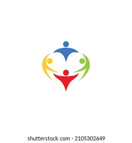 Adoption and community care Logo template illustration vector