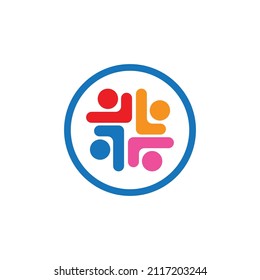 Adoption and community care Logo template vector
